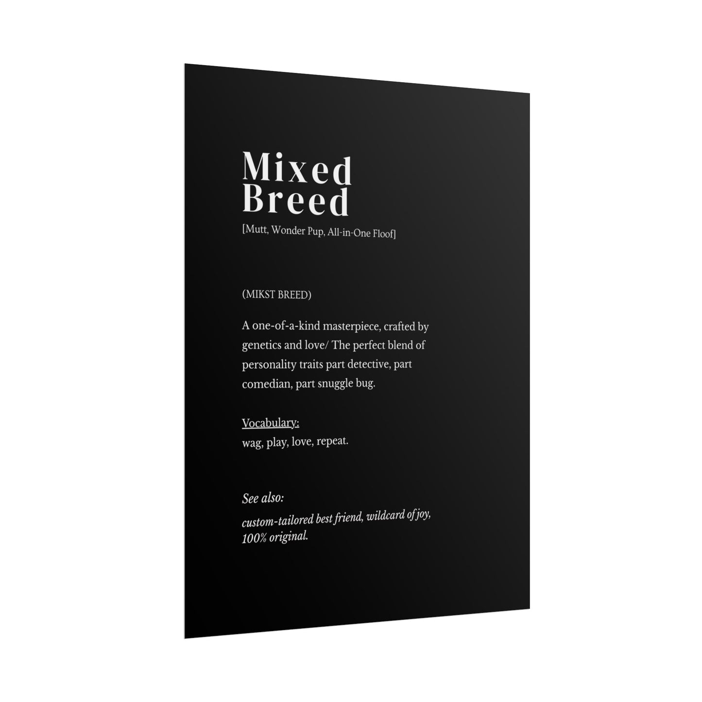 MIXED BREED Poster Black