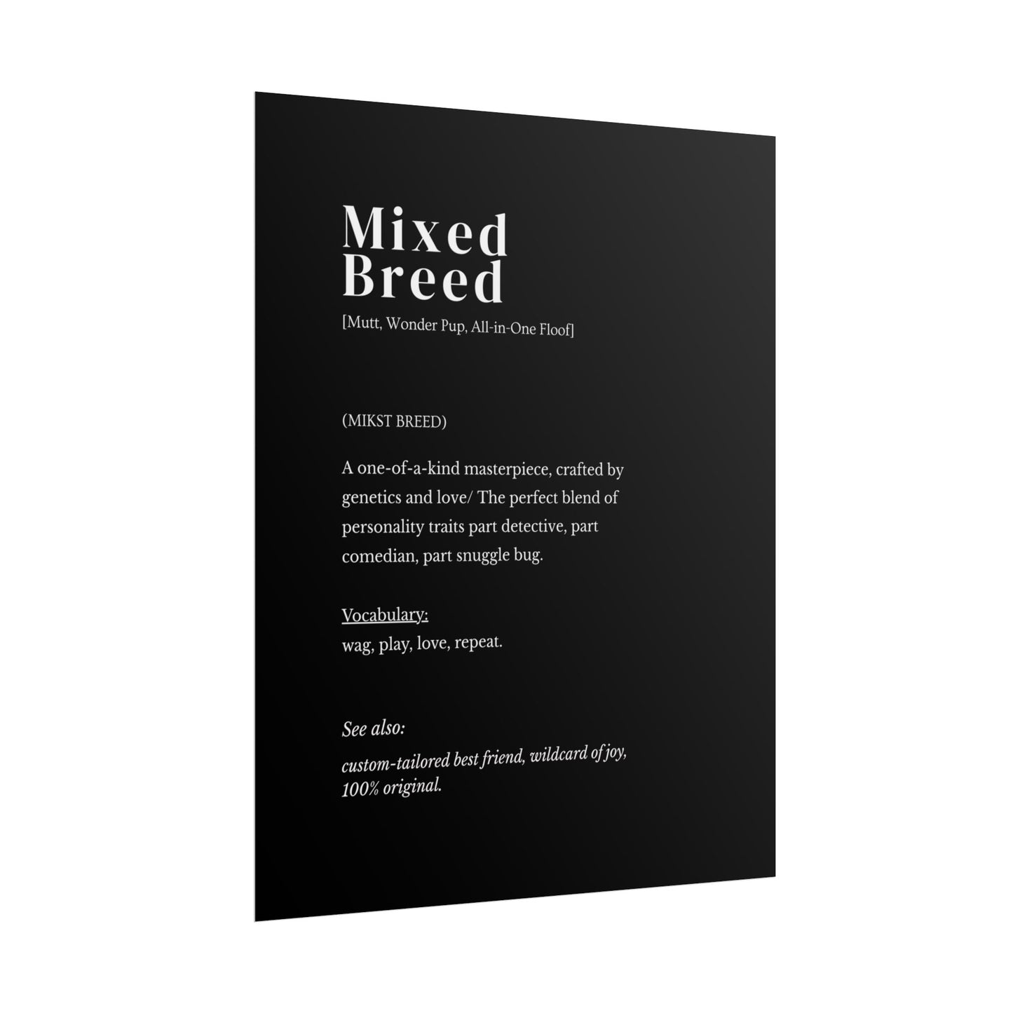 MIXED BREED Poster Black