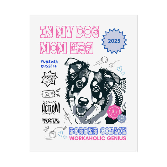 Border Collie Mom Era in Black/Pink