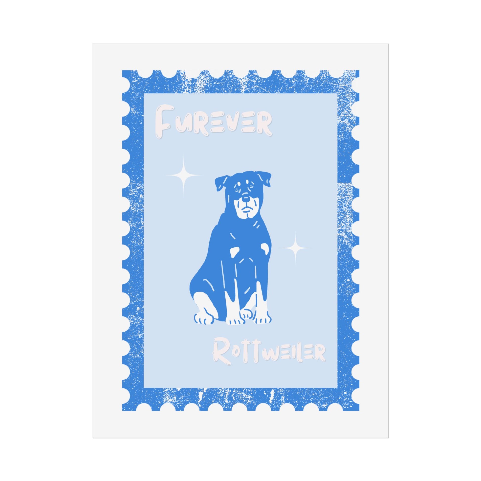 ROTTWEILER Stamp Poster