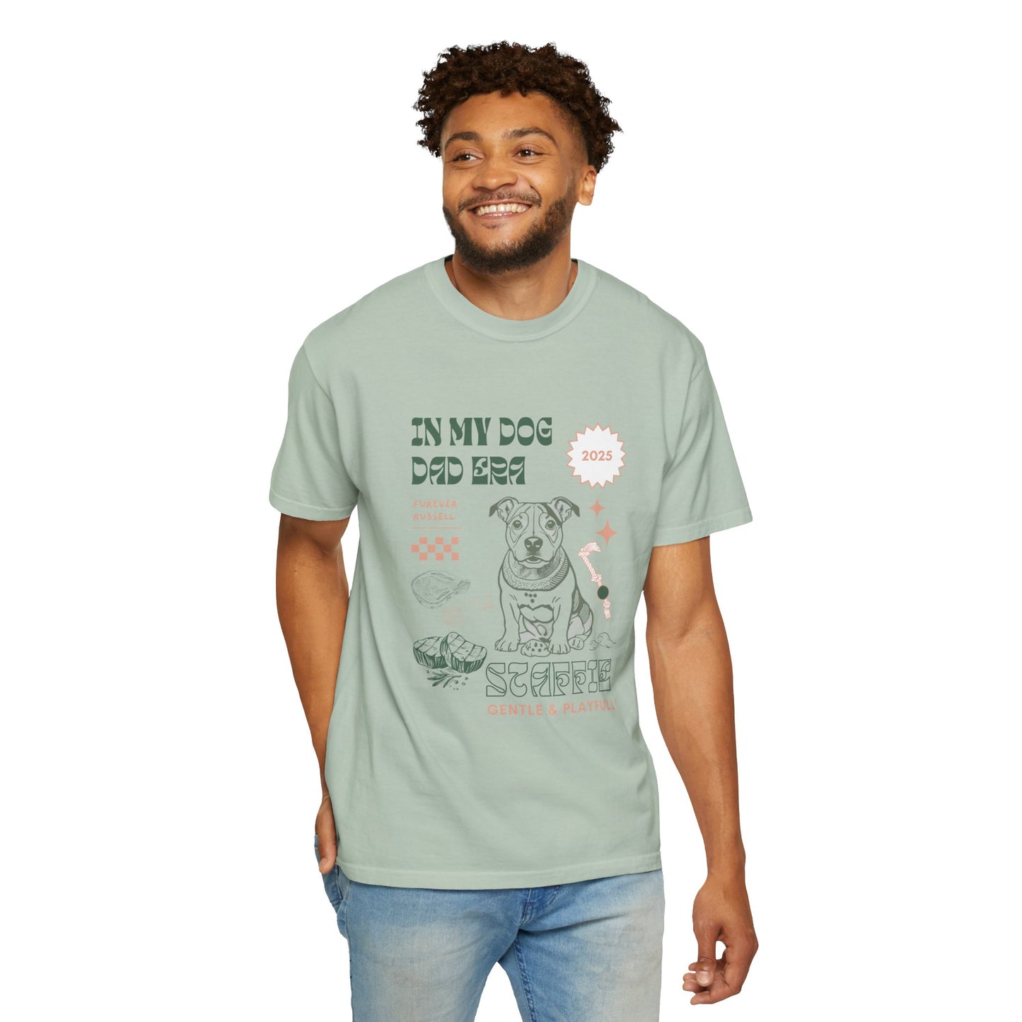 model in Staffie Dad Green