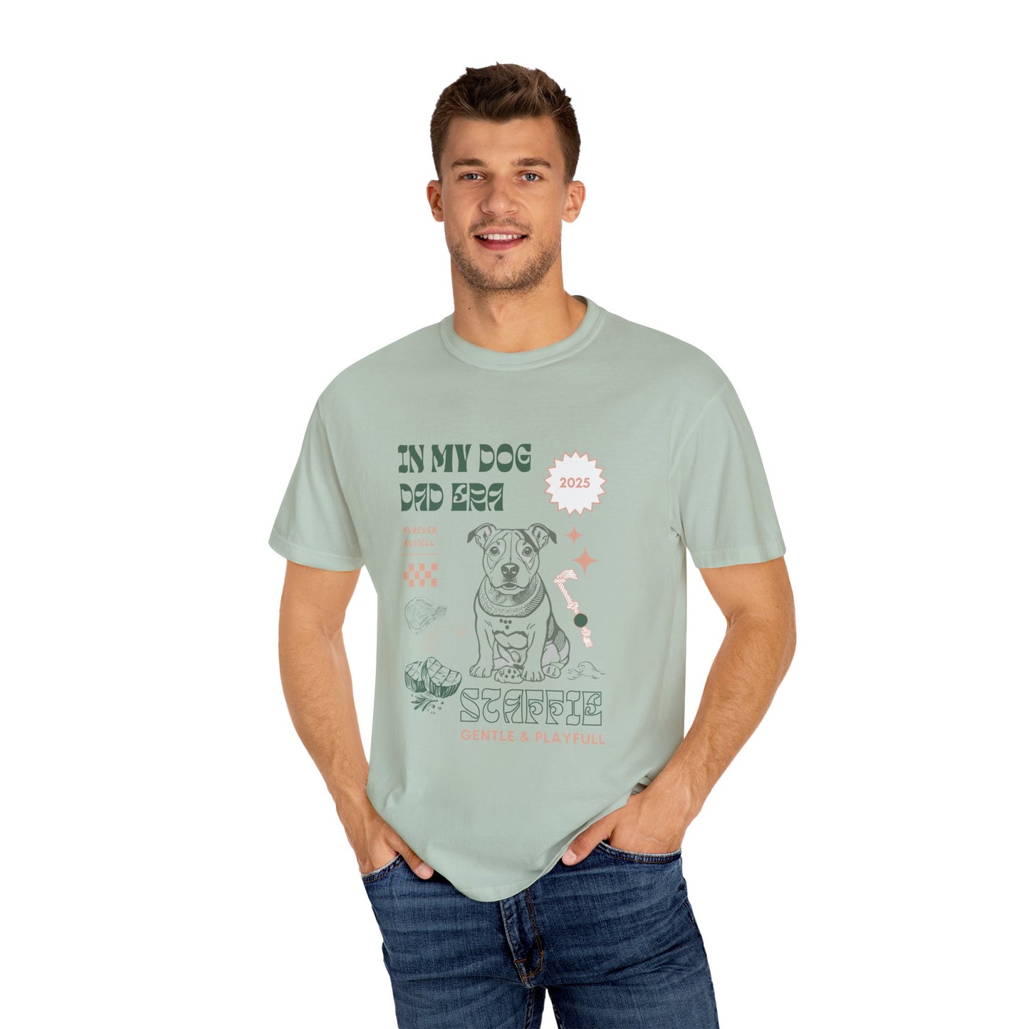 model in Staffie Dad in Green