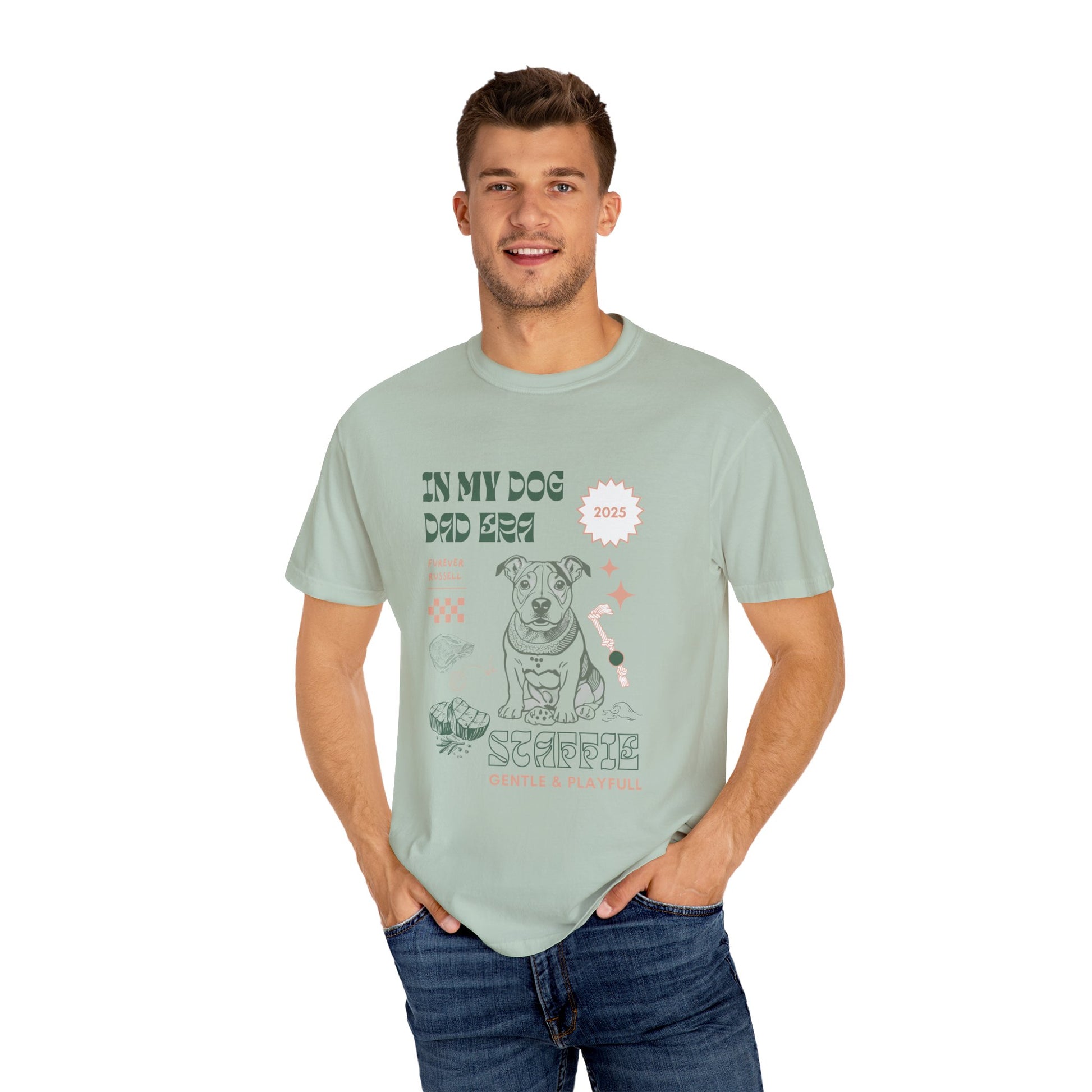 model in Staffie Dad in Green