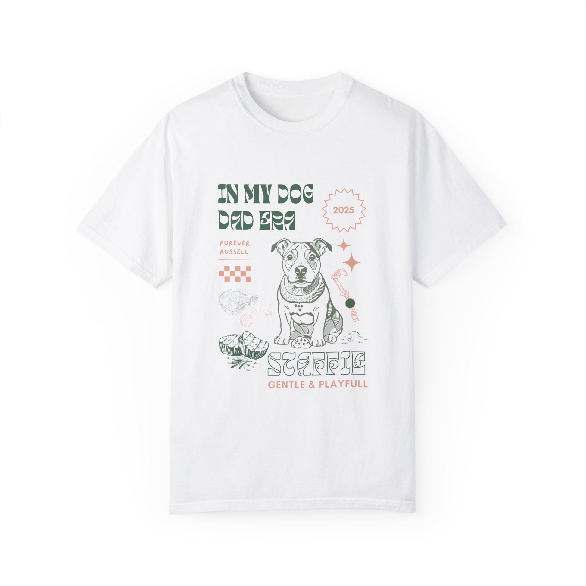 white tee of Staffie Dog Era
